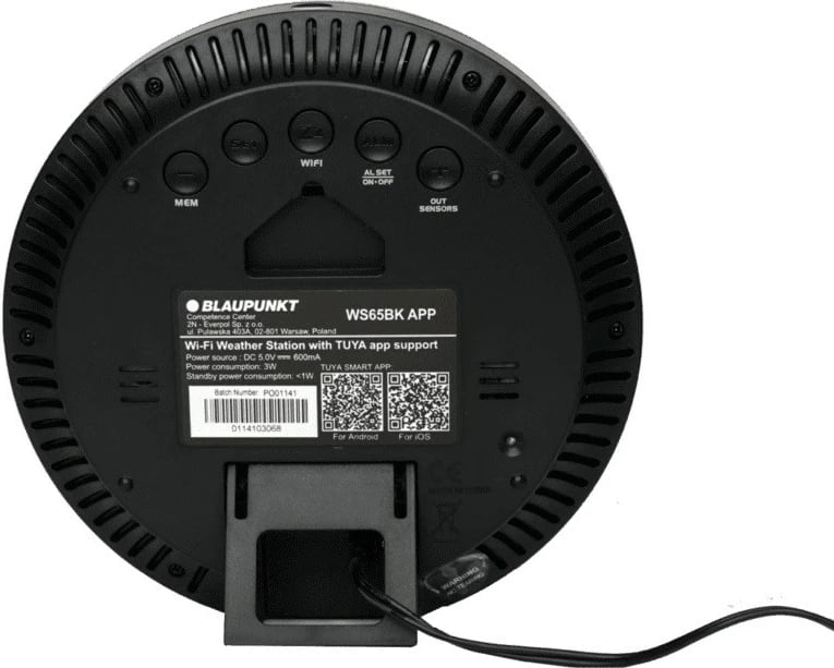 Stacion moti Blaupunkt WS65BK APP, me ekran LCD, i zi
