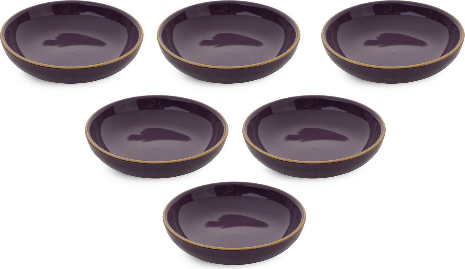 Set 6 tasash salcash qeramike, ngjyrë vjollcë, Hermia Concept, ST489006F498A841600MAYD100