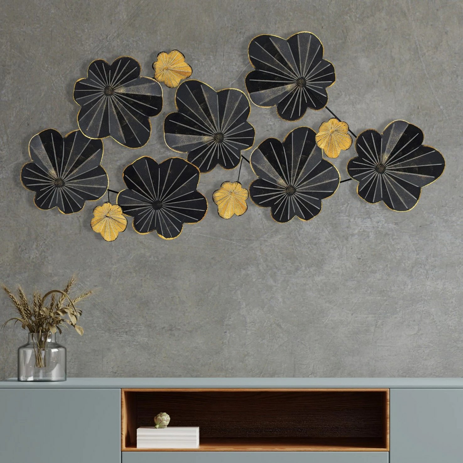 Aksesor dekorativ metalik për mur Wallity, Kadem, shumëngjyrësh