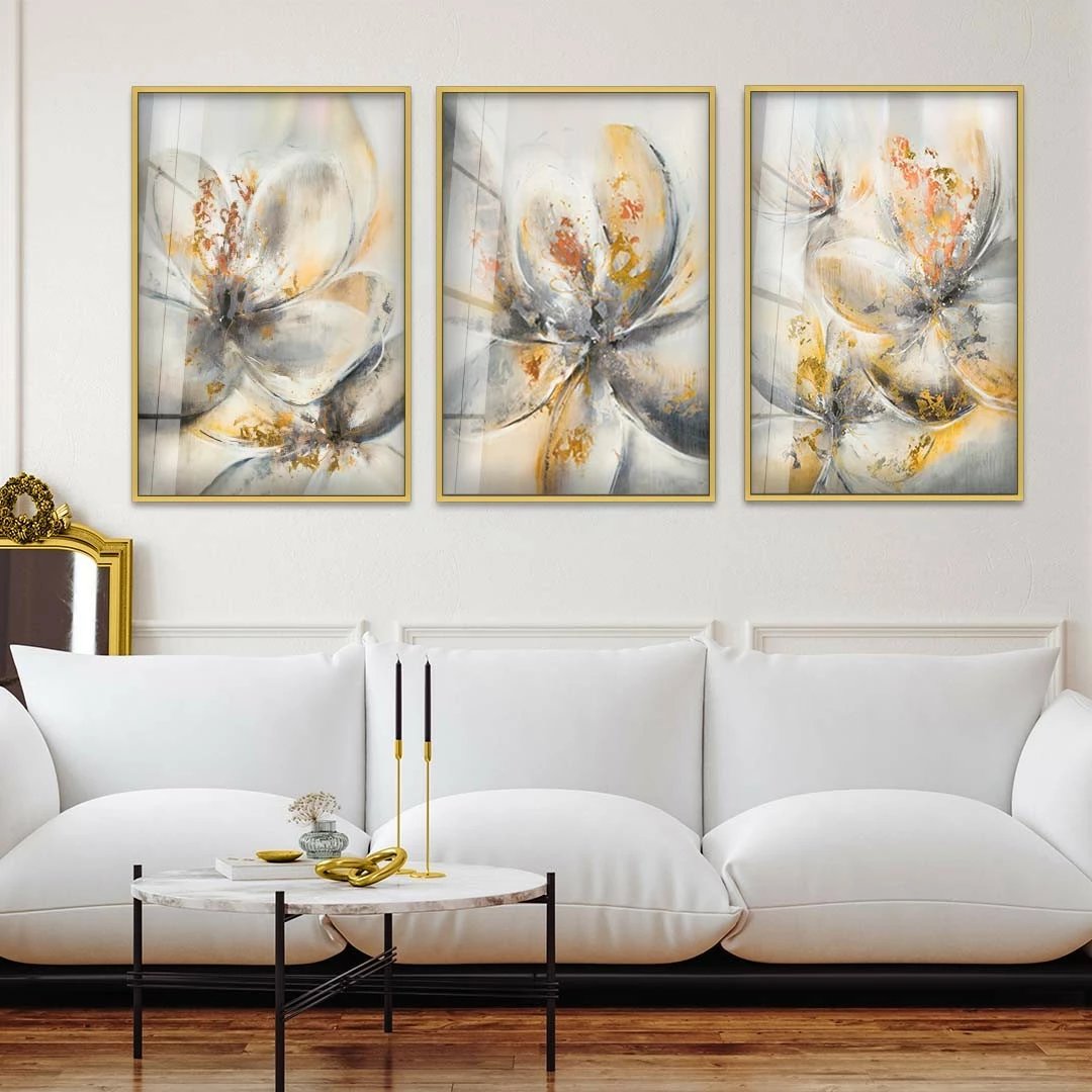 Pikturë dekorative xhami e temperuar, shumëngjyrëshe, Wallity Huhu389, 30x40cm (3 copë)