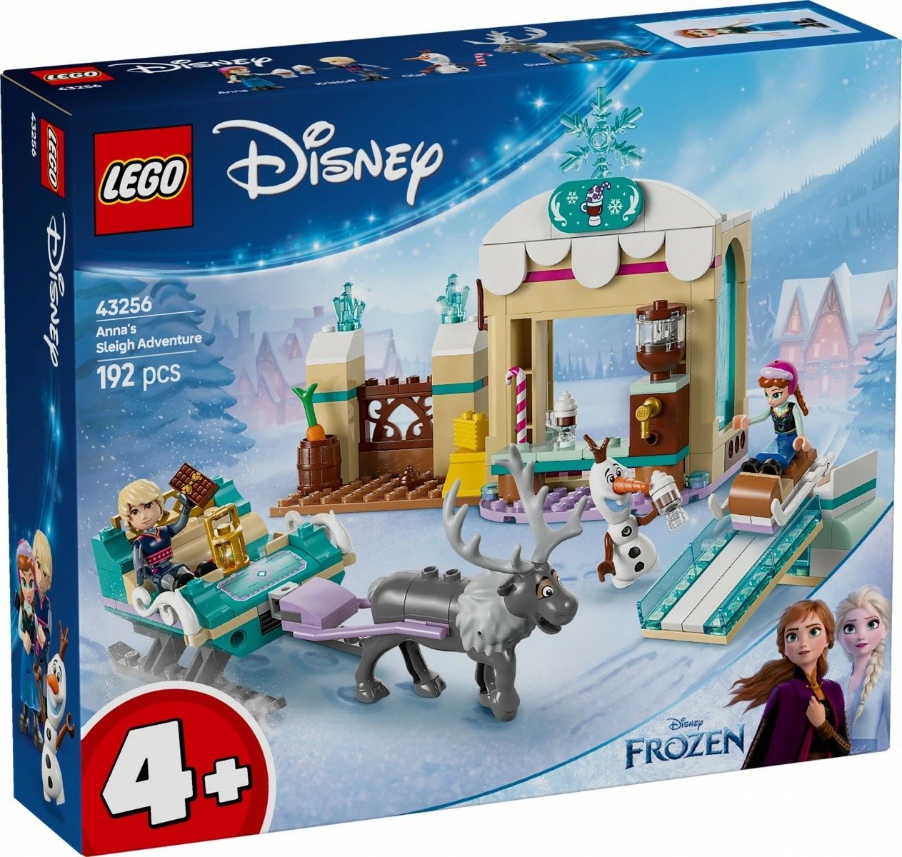Set LEGO Disney Frozen Anna's Sledding Adventure 43256, 192 pjesë, për fëmijë, shumëngjyrësh