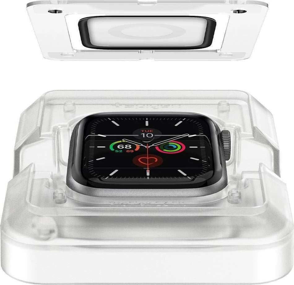 Mbrojtës ekrani Spigen ProFlex EZ Fit Hybrid Glass për Apple Watch 4/5/6/SE 44mm, 2 copë, Zi