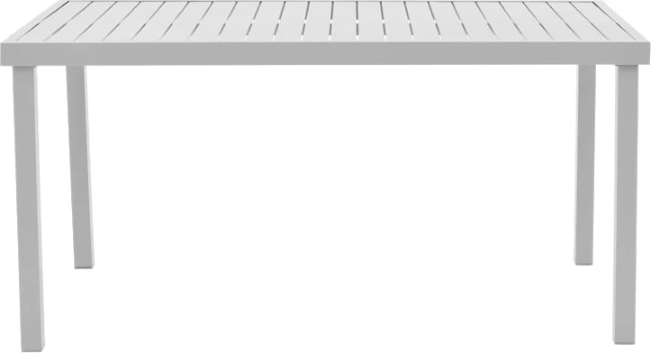 Set tavoline me karrige Kliton-Moly, alumini, ngjyrë e bardhë, 150x80x74cm