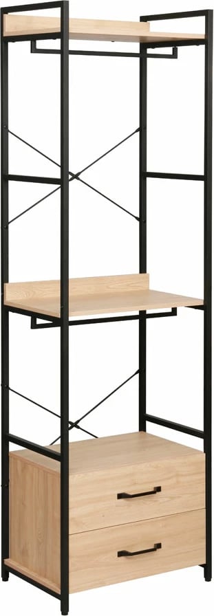 Dollap Xenia, natyral e zi, 60x40x200