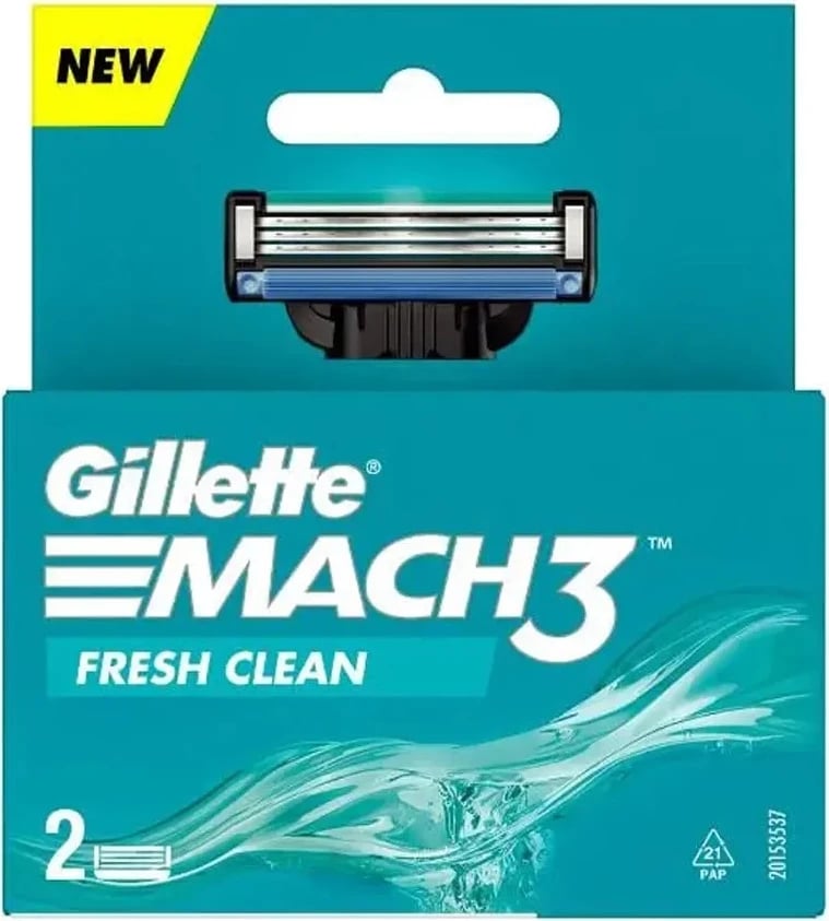 Rezerva për brisk Gillette Mach3 Fresh Clean për burra, 2 copë