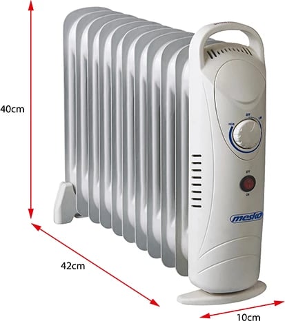 Radiator me vaj, Adler MS 7806, 11 brinja, 1200W, gri