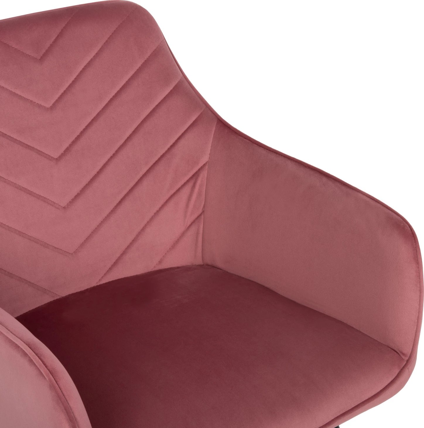 Karrige LATRELL FH8582.02 kadife rozë e zbehtë & këmbë metali të zeza 55x57x84Hcm., set prej 2 copash