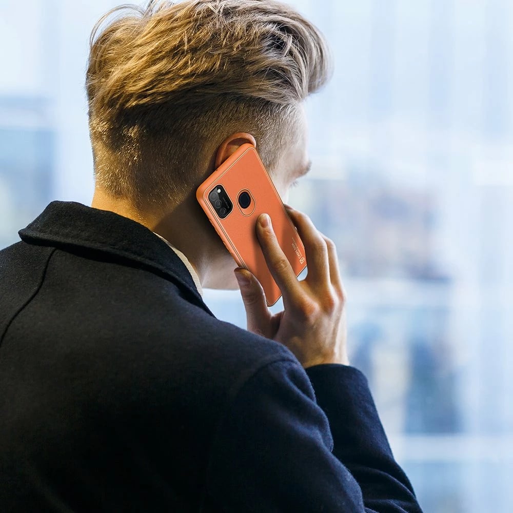 Mbështjellës Dux Ducis Yolo për Samsung Galaxy M30s, portokalli