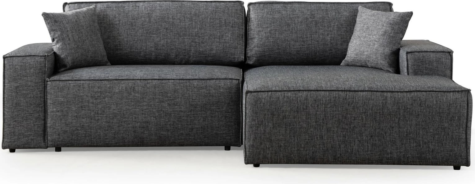Kënd-sofë krevati Atelier del Sofa, kënd i djathtë, ngjyrë gri e errët