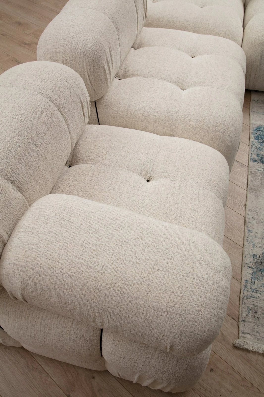 Karrige një vendëshe Bubble, stof krem, Atelier del Sofa