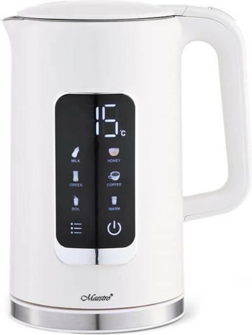 Çajnik elektrik Feel-Maestro MR-024-WHITE, 1.7L, 2200W, kontroll temperature, bardhë