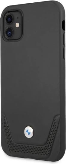 Mbështjellës BMW BMHCN61RSWPK për iPhone 11/XR, hardcase, lëkurë, i zi