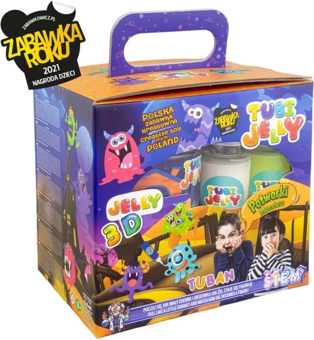Set kreativ TUBAN Tubi Jelly, 6 ngjyra, akuarium i vogël, multikolor