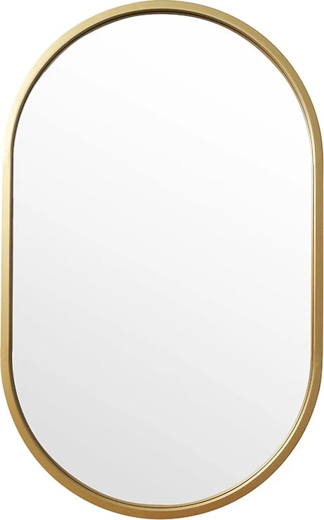 Pasqyrë eliptike, ngjyrë ari, 50x2x80cm