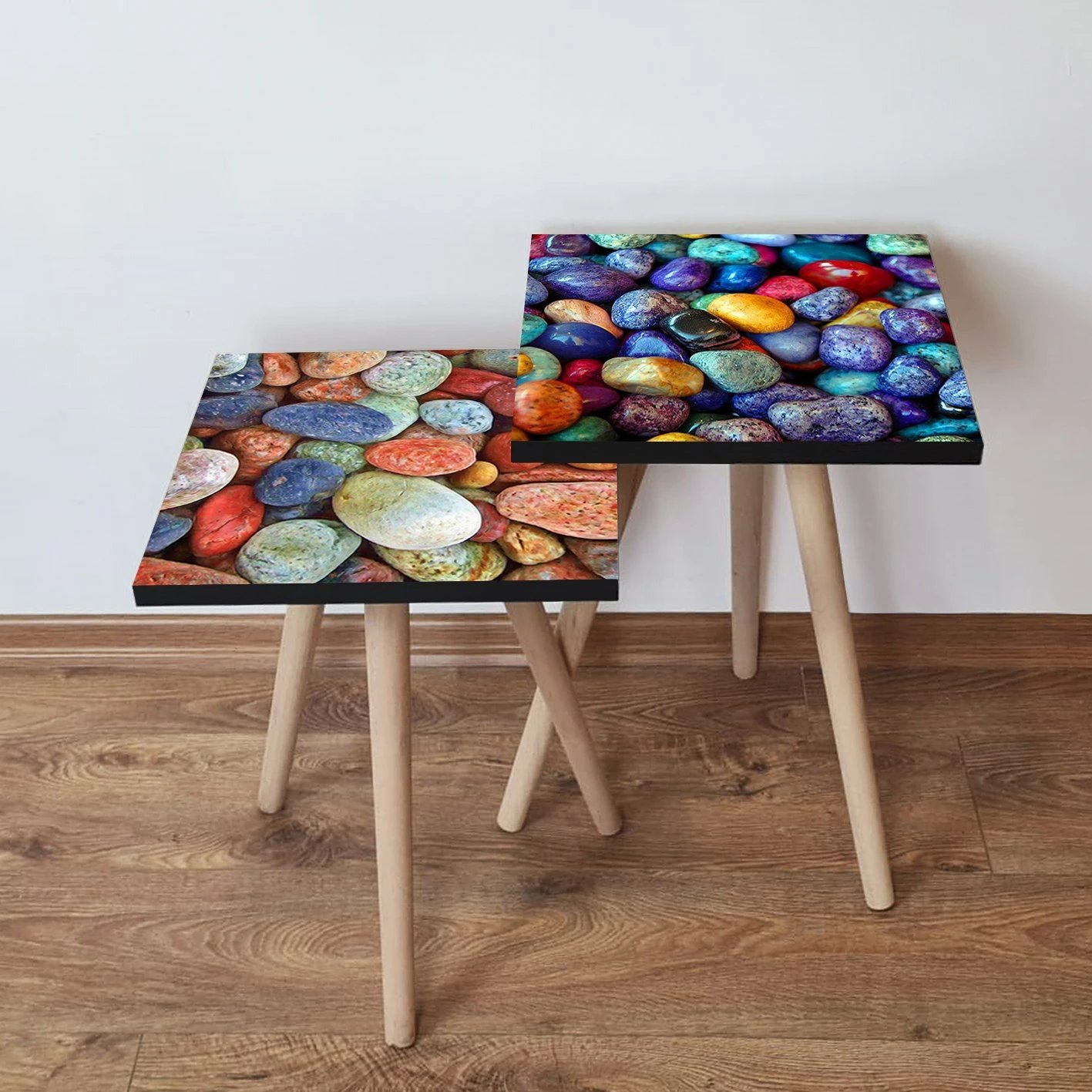 Set tavolinash ndihmëse, 2 copë, Skye Decor, shumëngjyrëshe, 2Shp401