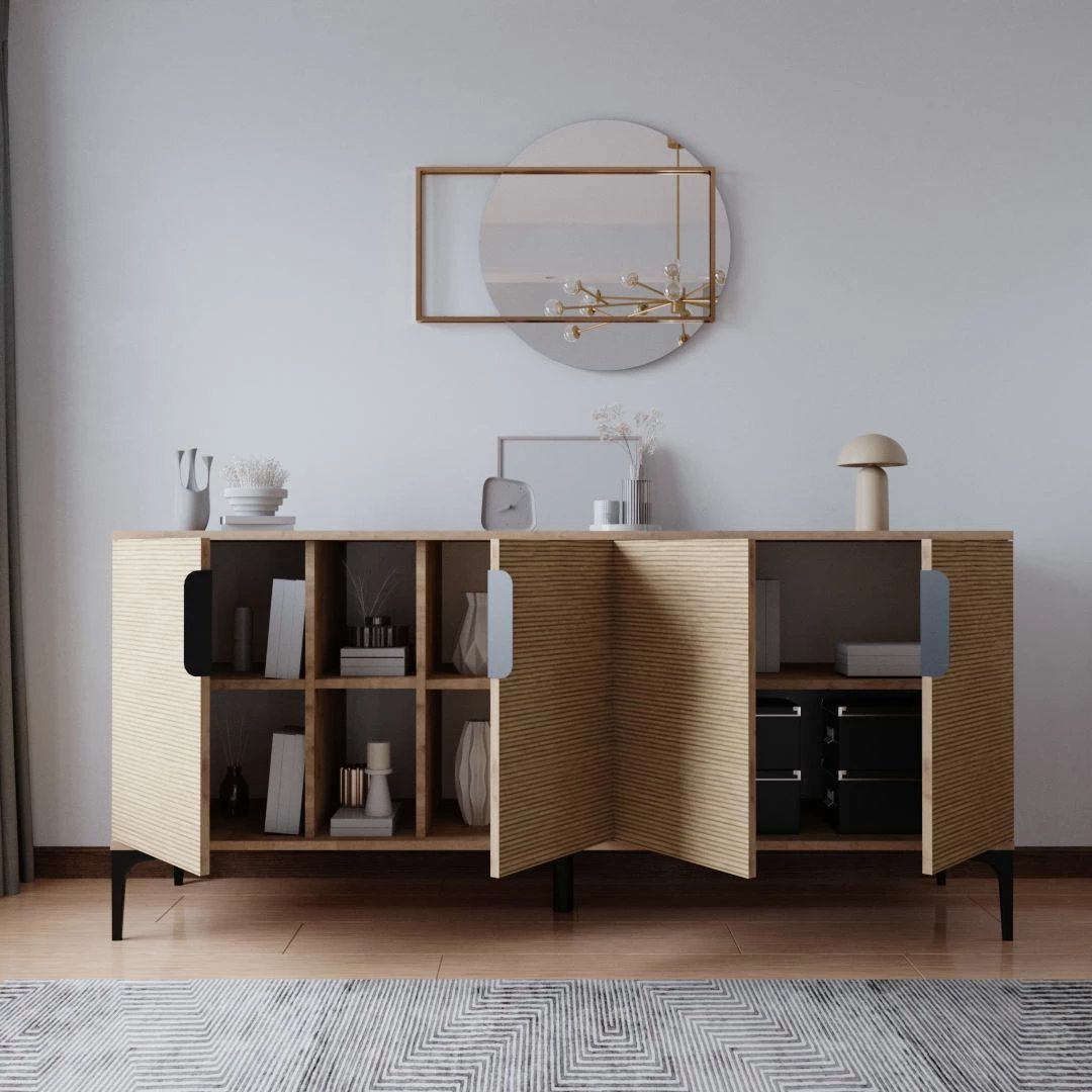 Konsol Skye Decor, ngjyrë lisi, Tarz