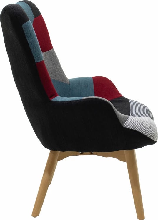 Fotel Kido dizajn retro, patchwork shumëngjyrësh