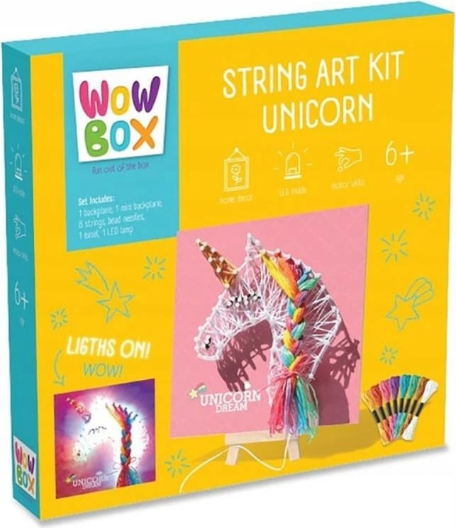 Set kreativ String Art Unikorn Tm Toys WOW536332, shumëngjyrësh