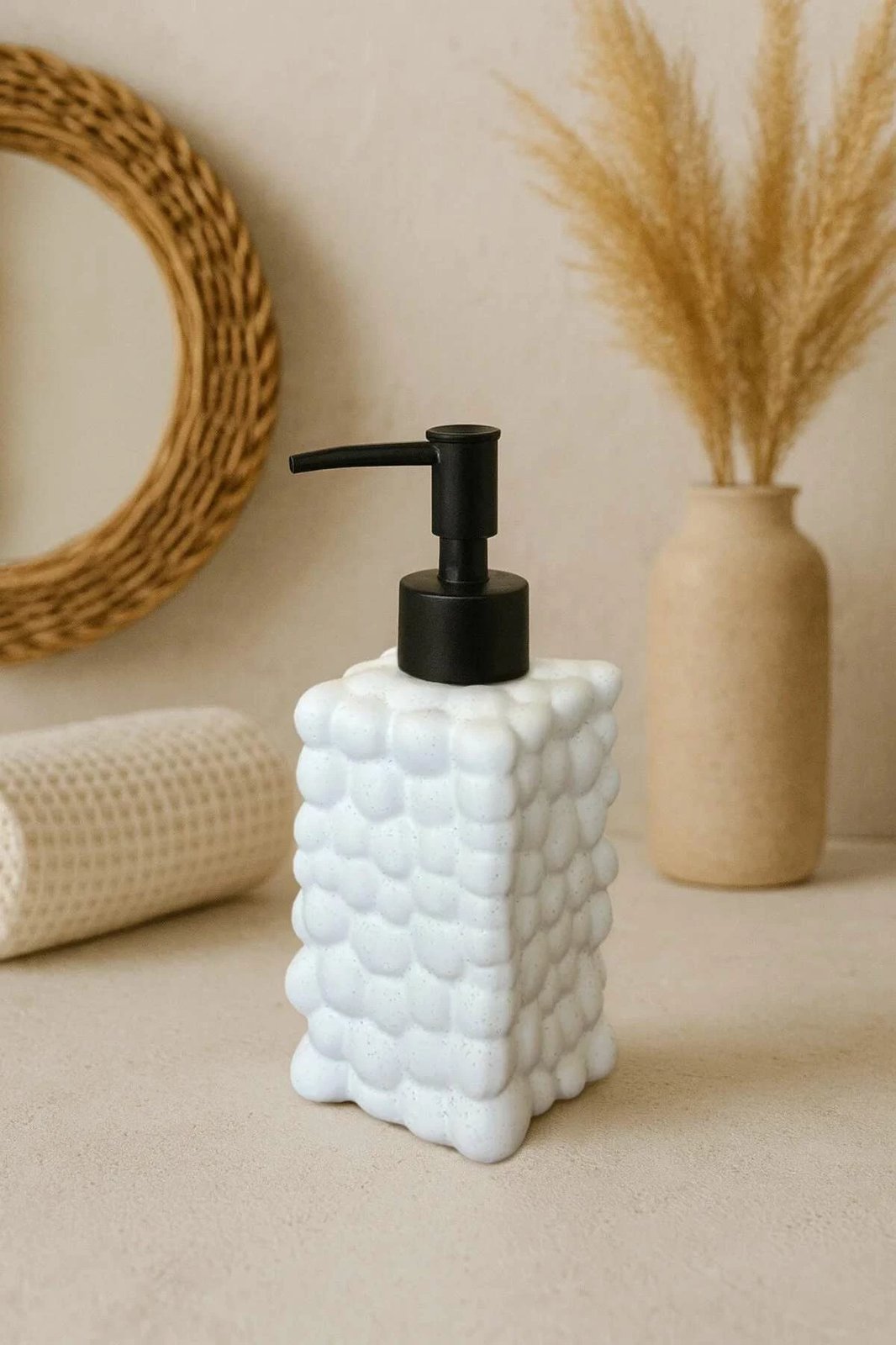 Dispenser sapuni, qeramikë, ngjyrë e bardhë, Hermia Concept, MCH0011343