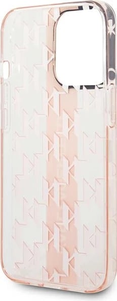 Mbështjellës Karl Lagerfeld Mono Vertical Stripe për iPhone 14 Pro 6.1", rozë