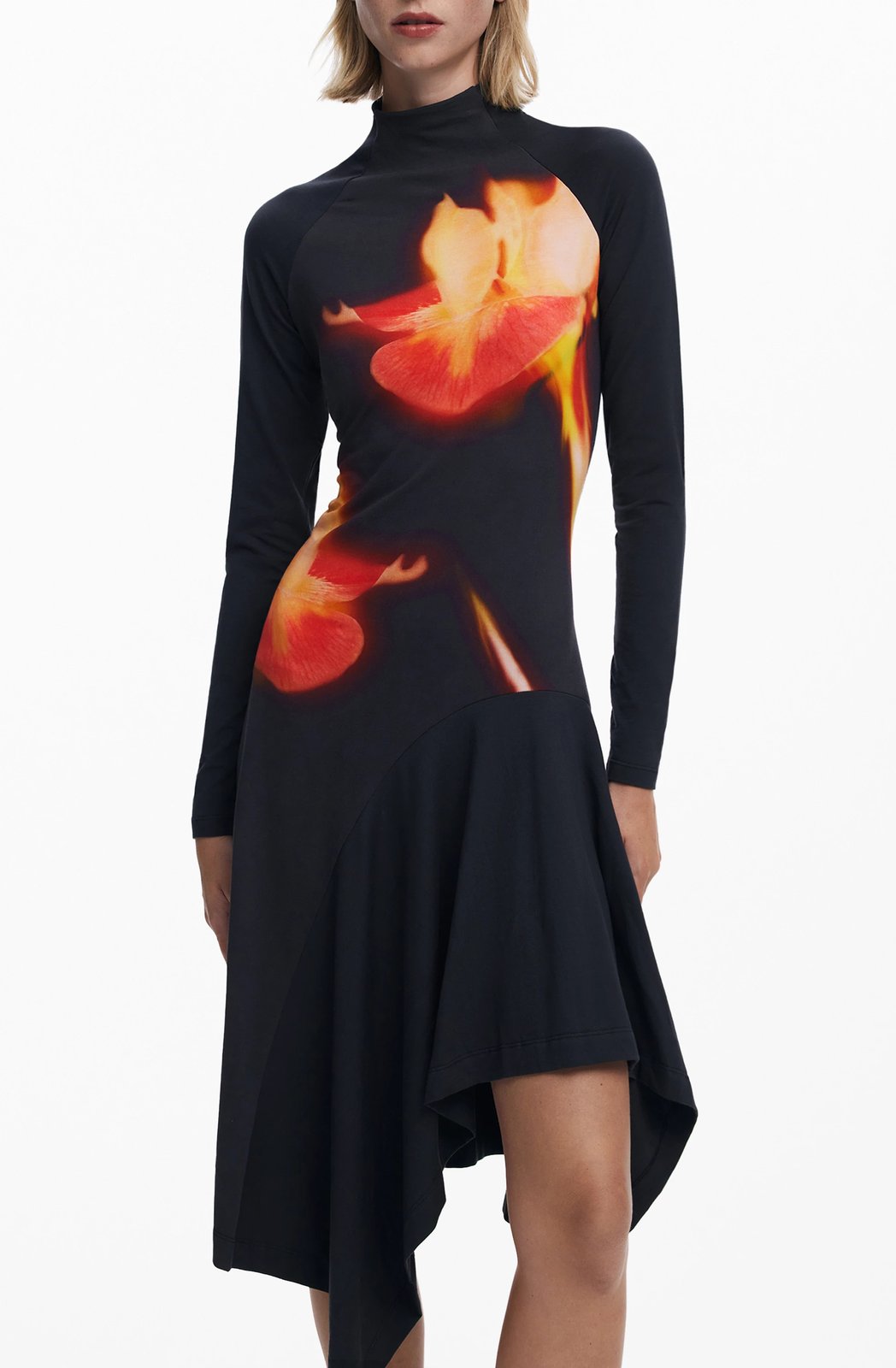 Fustan i shkurtër DESIGUAL për femra, i zi