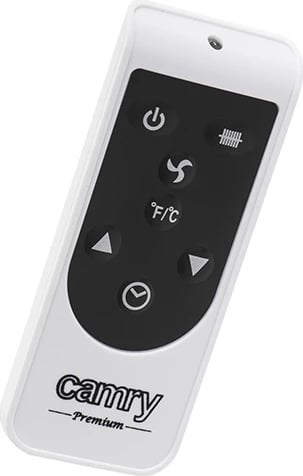 Ngrohës konvektor me ventilator, Adler Camry CR 7739, 2000W, LCD, telekomandë, 3 nivele, termostat, timer 1-24h, i bardhë