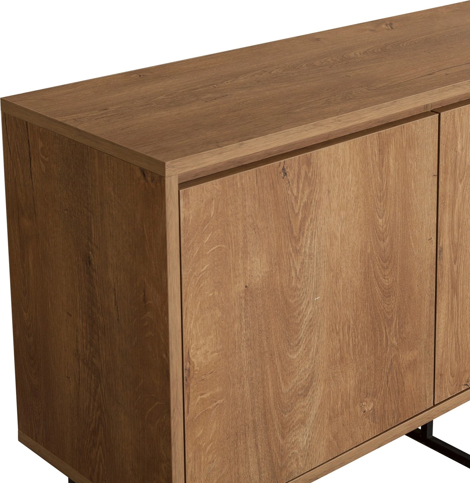 Set mobiljesh për dhomë dite, Skye Decor, Laxus Takım 4, ngjyrë arre dhe e zezë