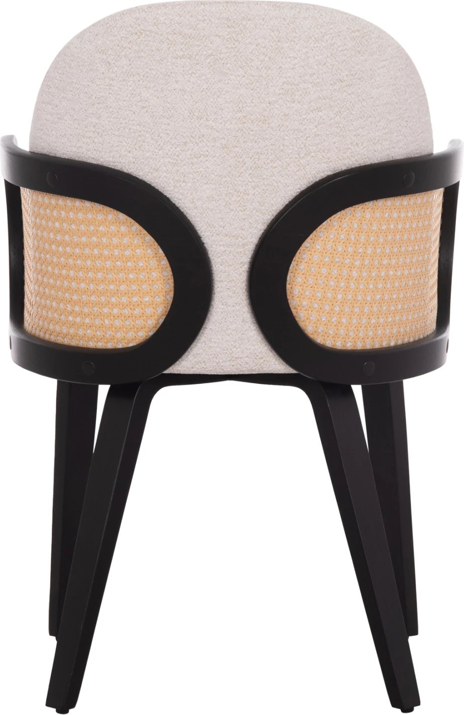 Karrige ngrënieje BECKER, dru i zi, pëlhurë ecru, FH18246.02, 54x62x79cm