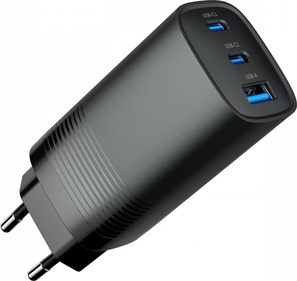 Karikues muri Gembird TA-UC-PDQC65-01-BK, 65 W, 2x USB-C, 1x USB-A, i zi
