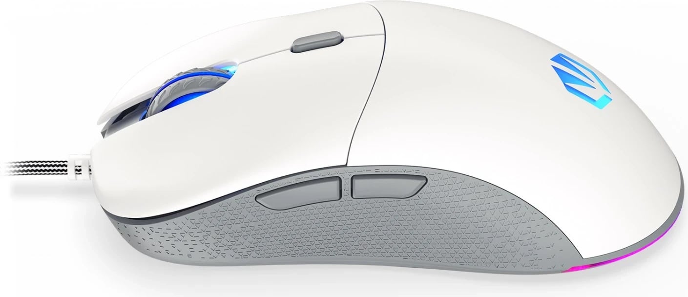 Maus Endorfy GEM Plus, me kabëll dhe ndriçim RGB, bardhë