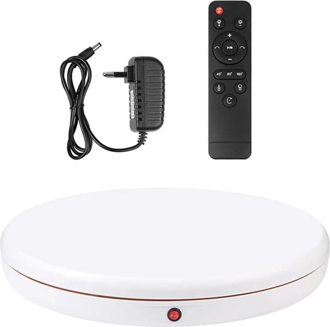 Qëndrim rrotullues Puluz PU3146EU, 45 cm, i bardhë