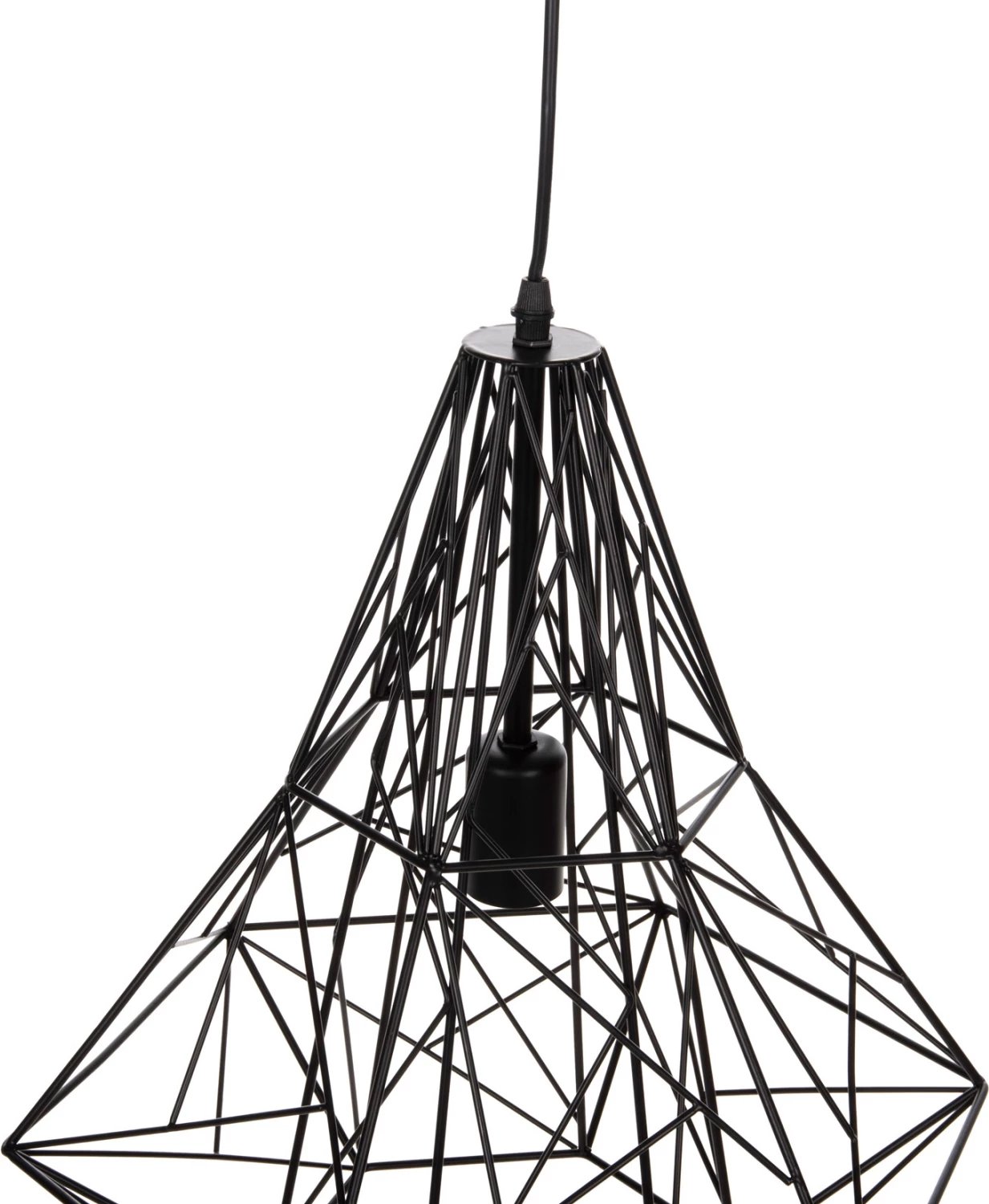 Llambë varëse tavani, kapak metali i zi, FH4068, 40x35x130H cm Llambë varëse tavani, kapak metali i zi, FH4068, 40x35x130H cm