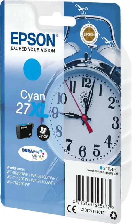 Patron bojë Epson 27XL DURABrite Ultra 10.4 ml C13T27124012, cyan