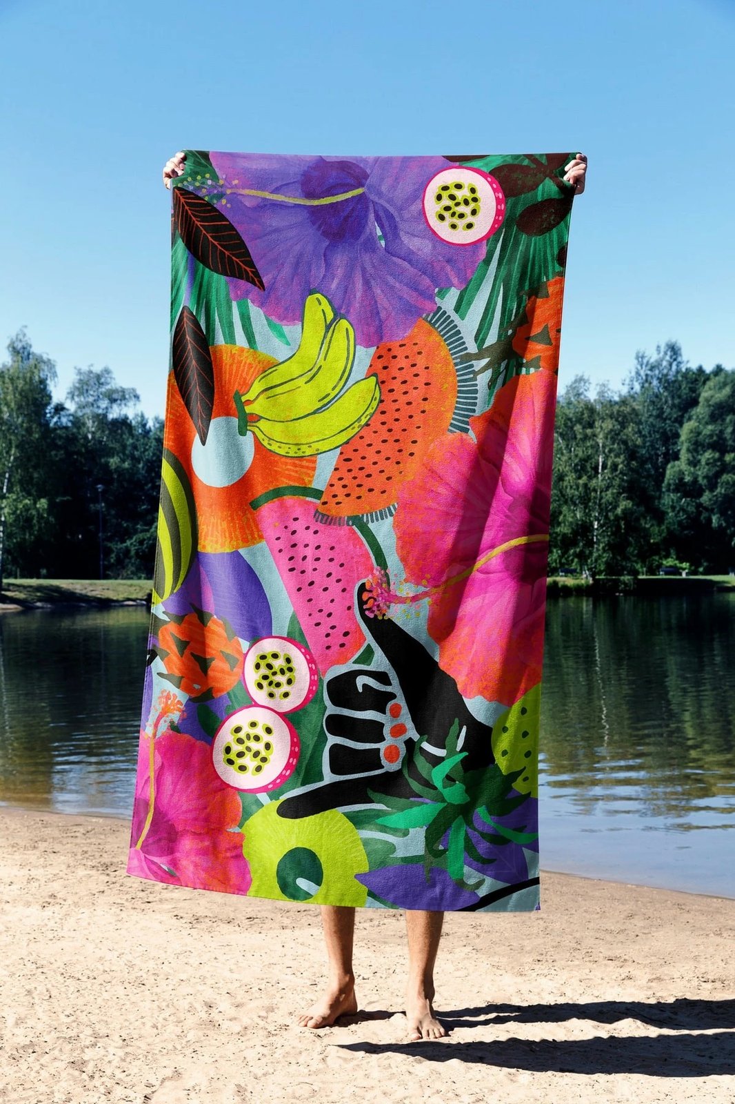 Peshqir plazhi Mijölnir, Tropical Vibes, 70x130cm