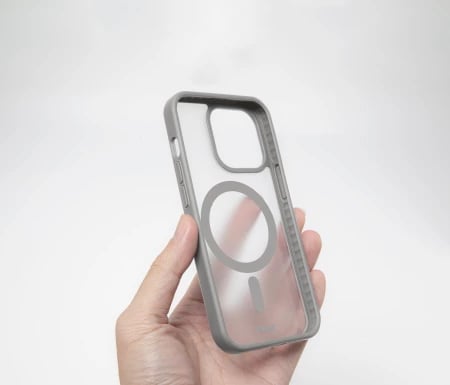 Mbështjellës LAUT Huex Protect për iPhone 15 Pro, me MagSafe, Gri