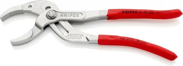 Knipex klësta për sifon 81 03 250, 250mm, krom-vanadium, e kuqe
