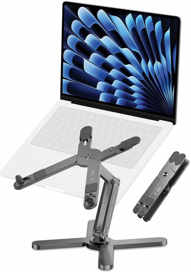 Mbajtës universal për laptop Tech-Protect ULS200, deri 16", alumini, Gri Mbajtës universal për laptop Tech-Protect ULS200, deri 16", alumini, Gri