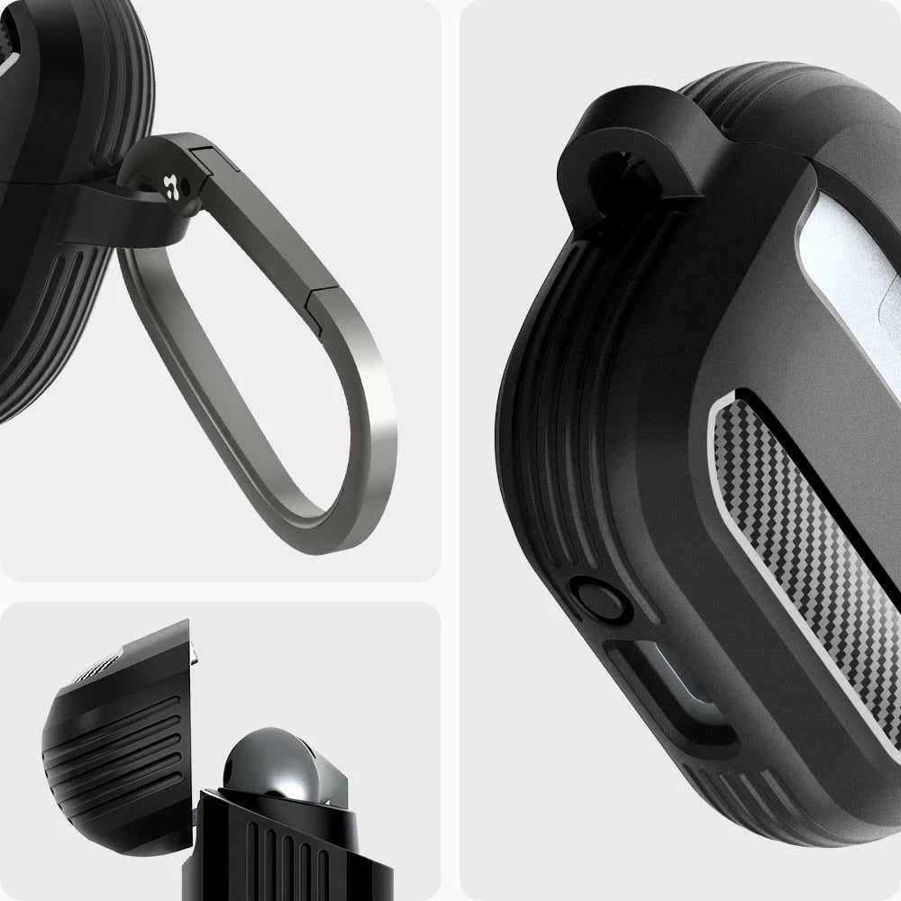Mbështjellës Spigen Rugged Armor për Samsung Galaxy Buds 3 / 3 Pro, i zi
