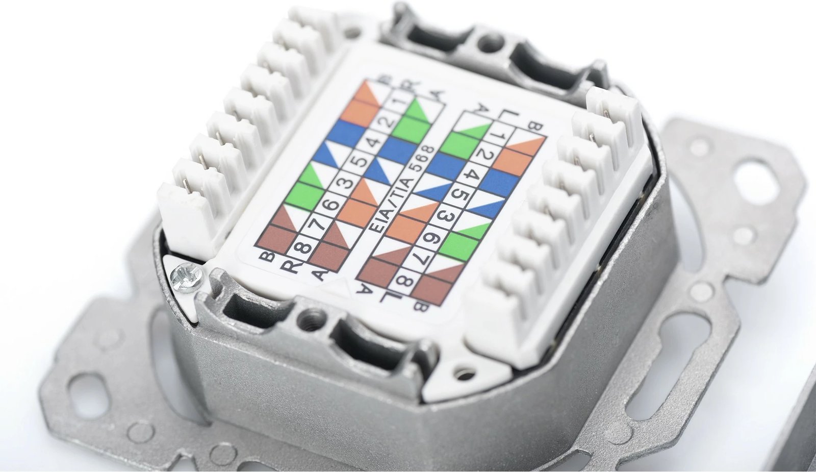 Prizë rrjeti Digitus Cat6a 2xRJ45, e bardhë, Unterputz