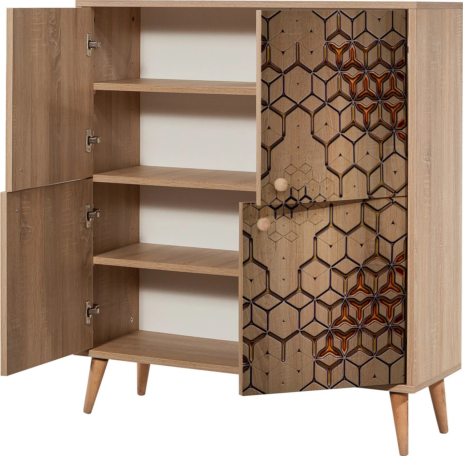 Dollap multifunksional Hanah Home, Multilux-720, ngjyrë lisi Sonoma