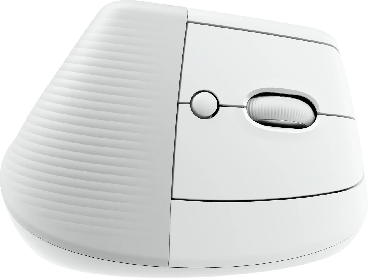 Maus Logitech Lift për Biznes, vertikal, 6 butona, wireless, Bluetooth, Bolt USB, ngjyrë e bardhë