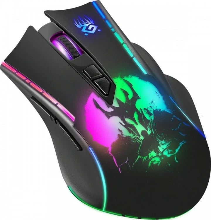 Maus gaming pa tela Defender Kronos GM-695 RF, 1000–1600 DPI, 6 butona, bateri 400 mAh, i zi