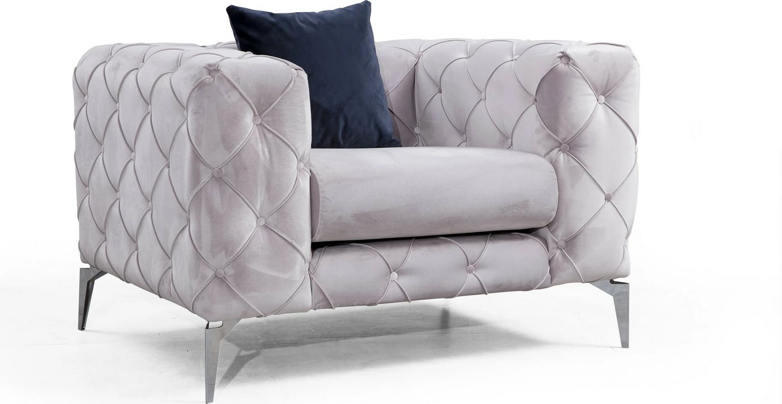 Karrige Wing Atelier del Sofa, Como, gri e çelët