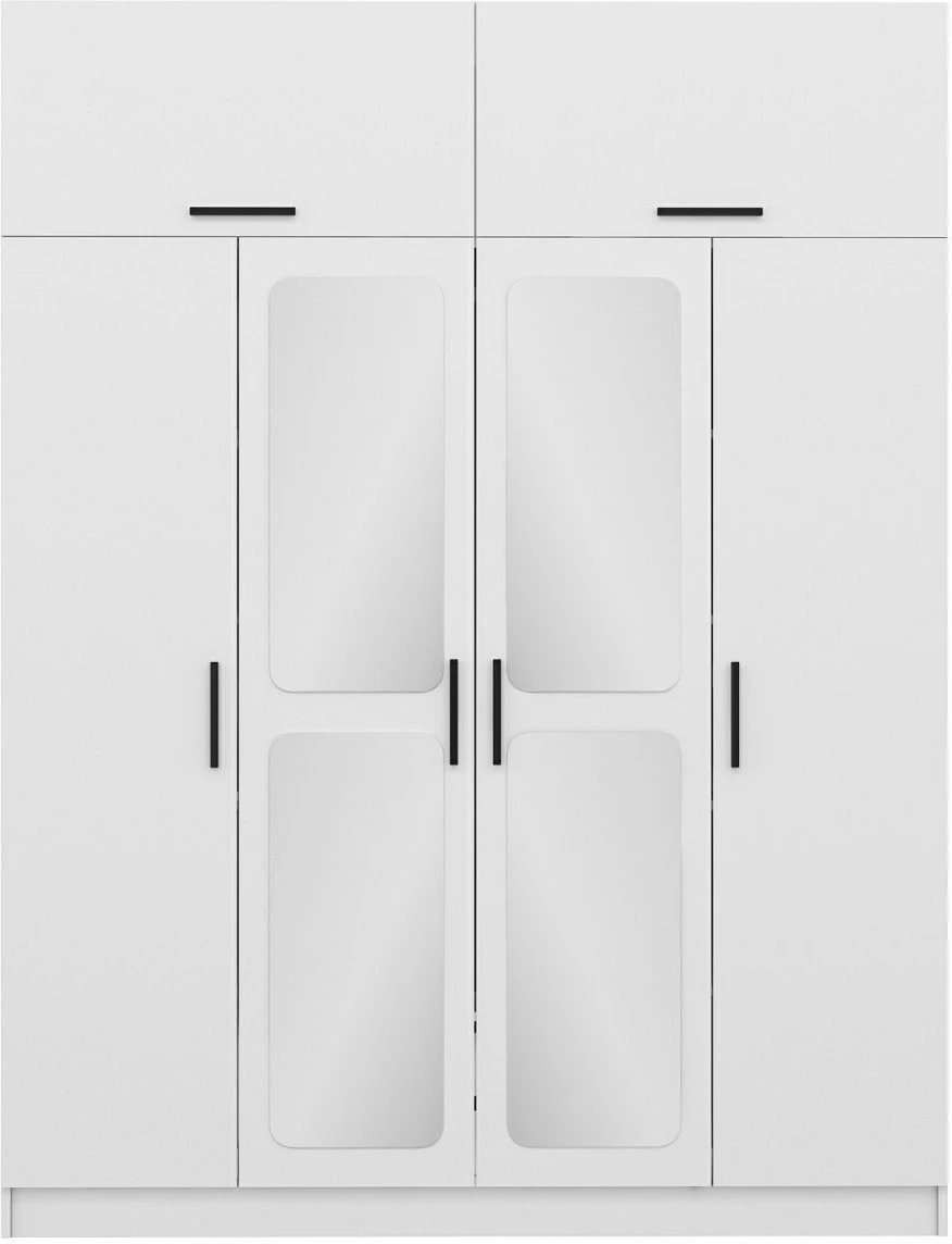 Dollap për rroba, ngjyrë e bardhë, Skye Decor, 180x235x52 cm