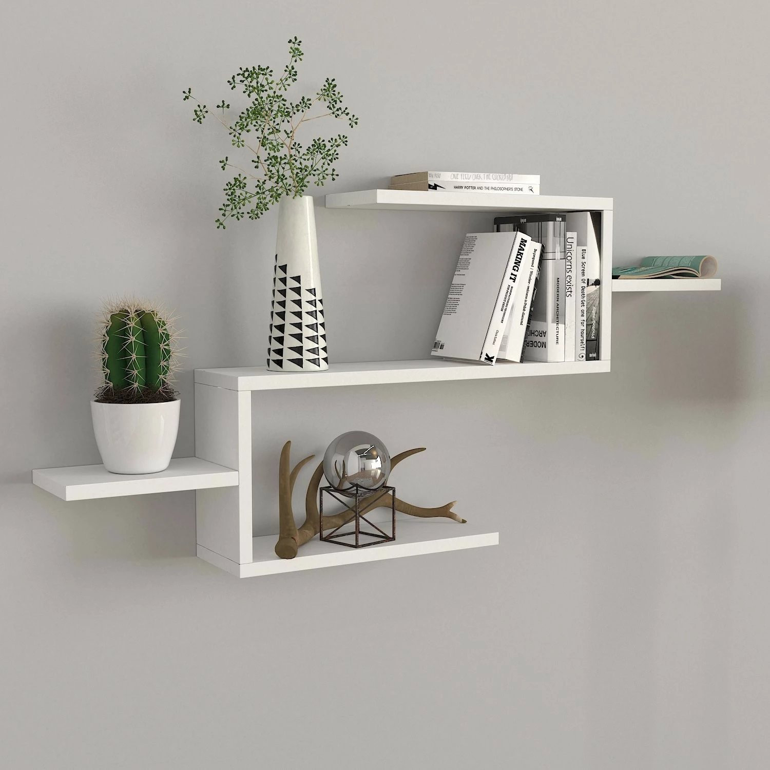 Raft librash Hanah Home, Twist, i bardhë