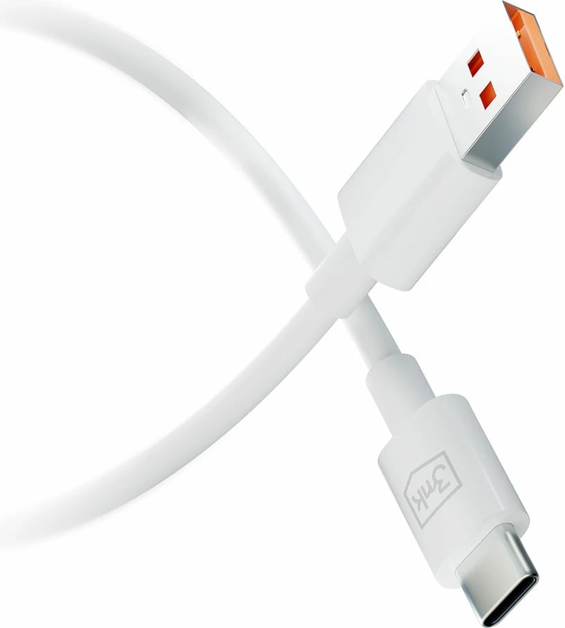 Kabllo USB-A në USB-C 3mk Hyper Cable, 1.2m, 5A, Bardhë Kabllo USB-A në USB-C 3mk Hyper Cable, 1.2m, 5A, Bardhë