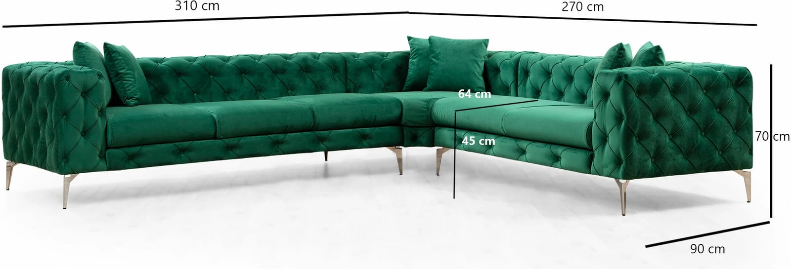 Këndare Como e gjelbër, Atelier del Sofa, anë e djathtë