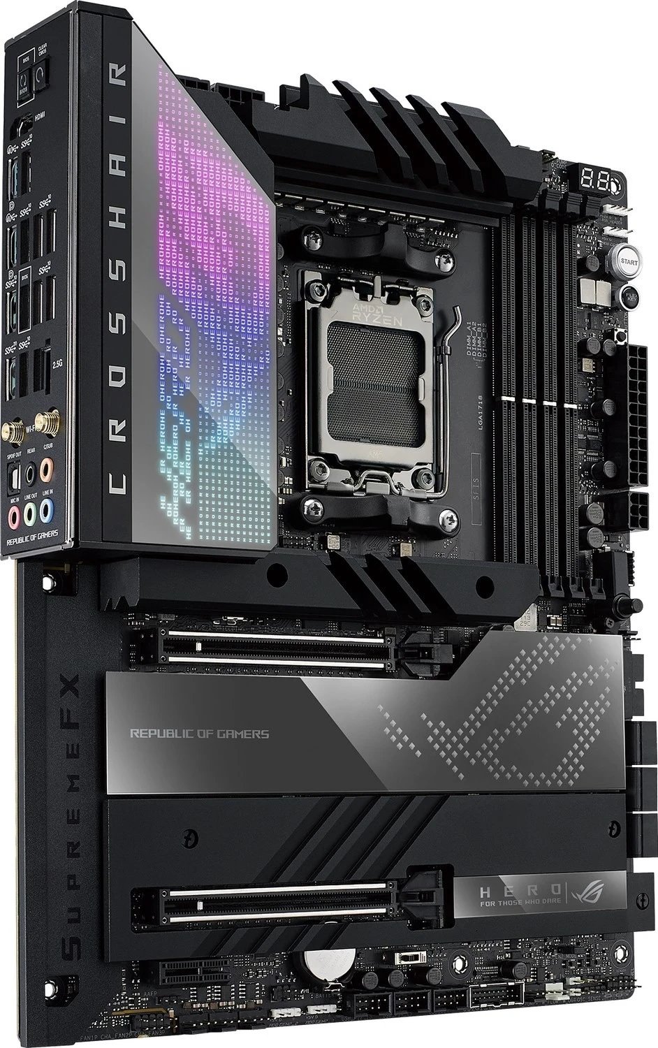 Pllakë amë Asus Rog Crosshair X670E Hero, DDR5, AMD X670 Pllakë amë Asus Rog Crosshair X670E Hero, DDR5, AMD X670