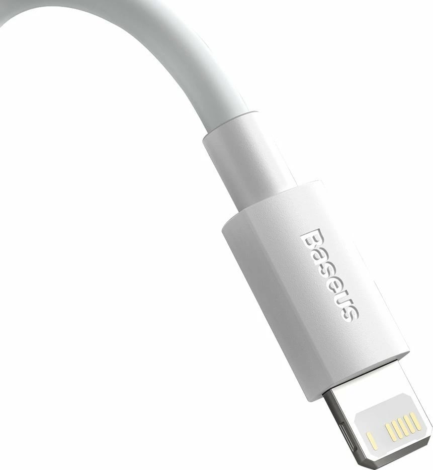 Kabllo USB-Lightning Baseus TZCALZJ-02, 1.5m, Set 2 copë, Bardhë