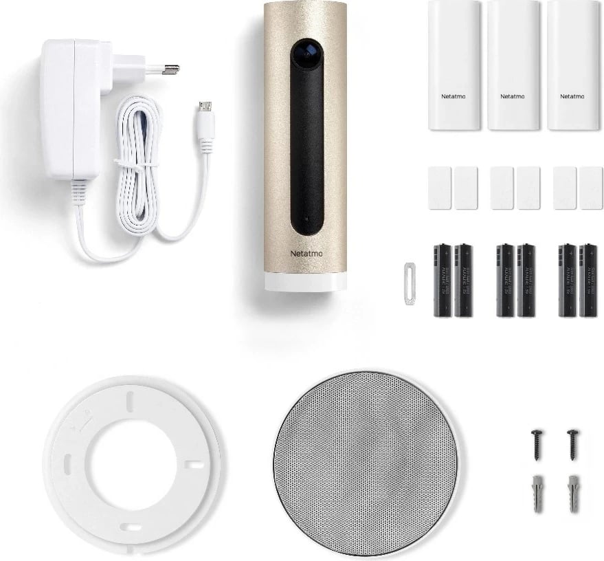Sistem alarmi i mençur Netatmo me kamerë, Bardhë